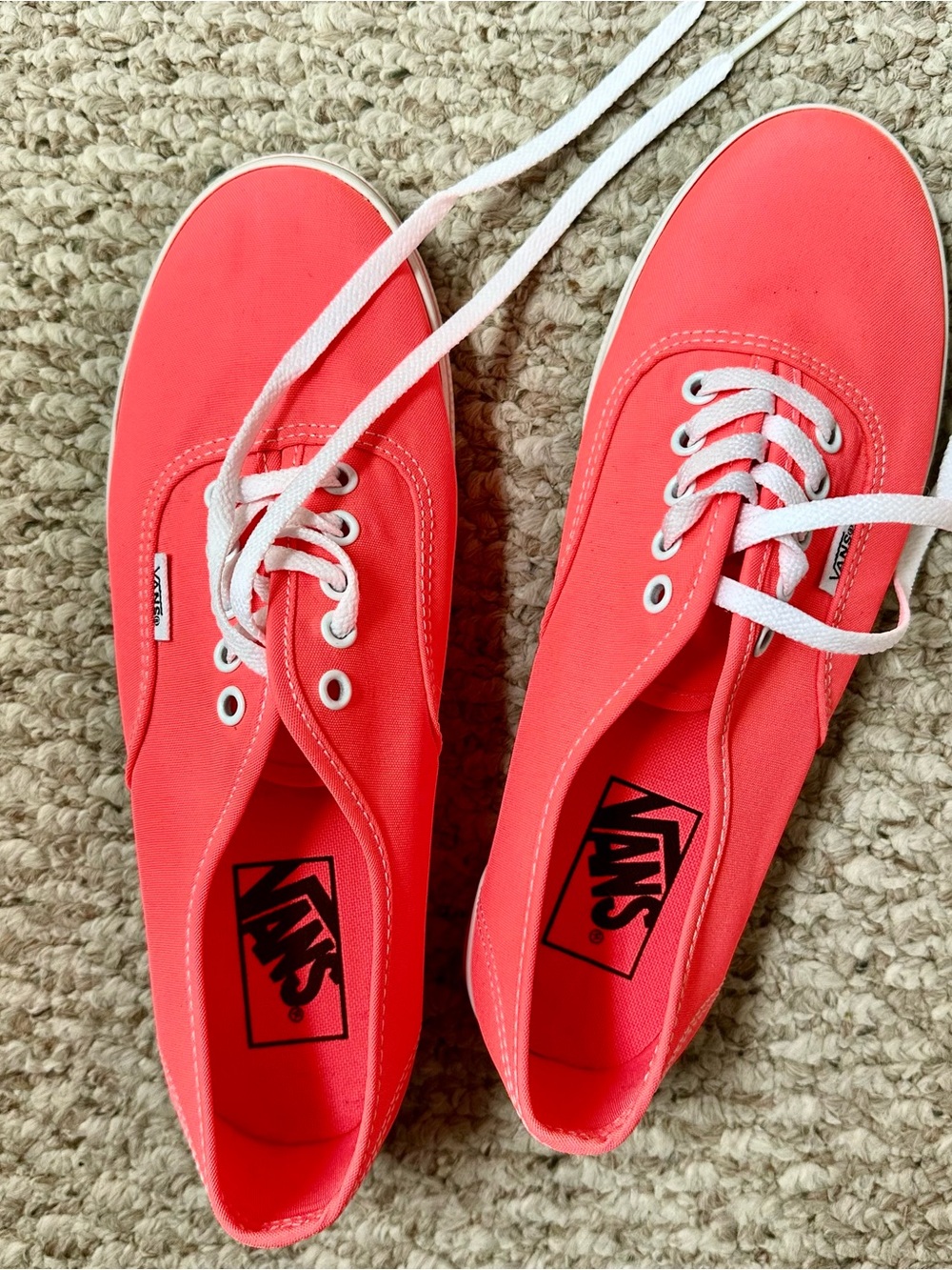 Vans Authentic Canvas Sneakers in Coral Pink